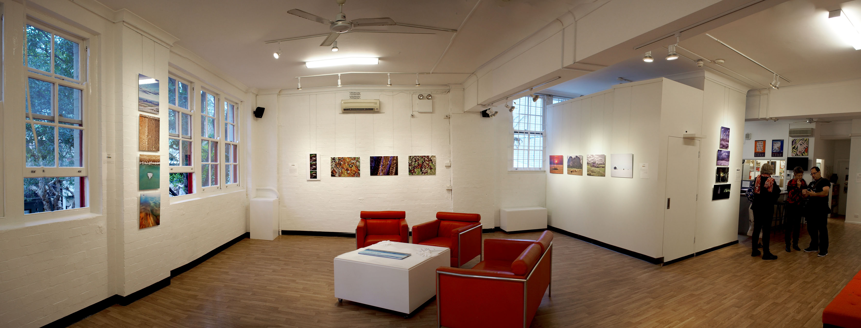 The exhibition 'Around the world in 14 days' in the Pine Street Gallery