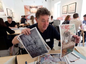 Gerry Badger in review with us at the Vienna Photobook Festival PHOTO: Doug Spowart